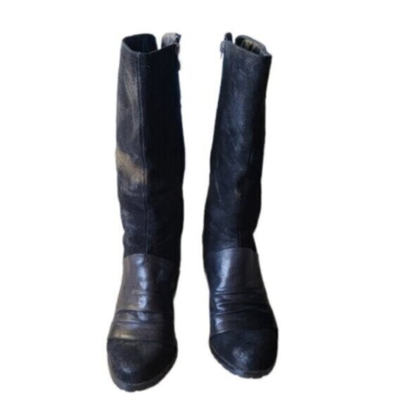 Antelope Black Sueded Leather Tall Boots Sz 6.5 - Picture 8 of 8